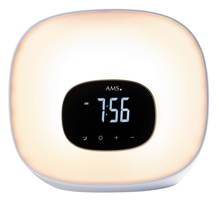 Radio réveil digital blanc simulateur d'aube Bons plans : Fonction RADIO, Nouveauté