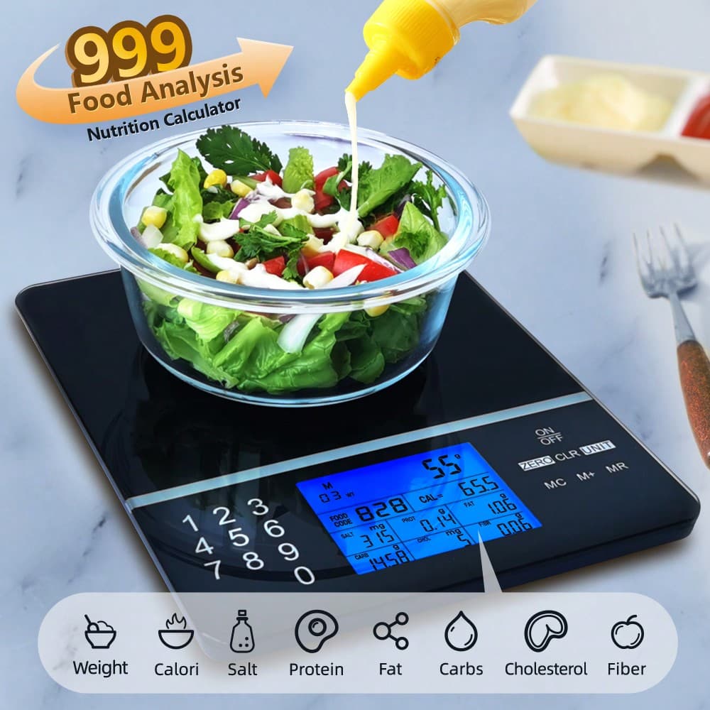 Balance alimentaire nutritionnelle, balance numérique pour la perte de poids, calcul des calories, préparation des repas et balance de perte de